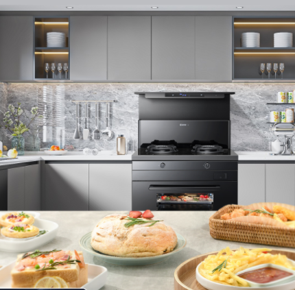 藍炬星蒸烤炸集成灶廚房